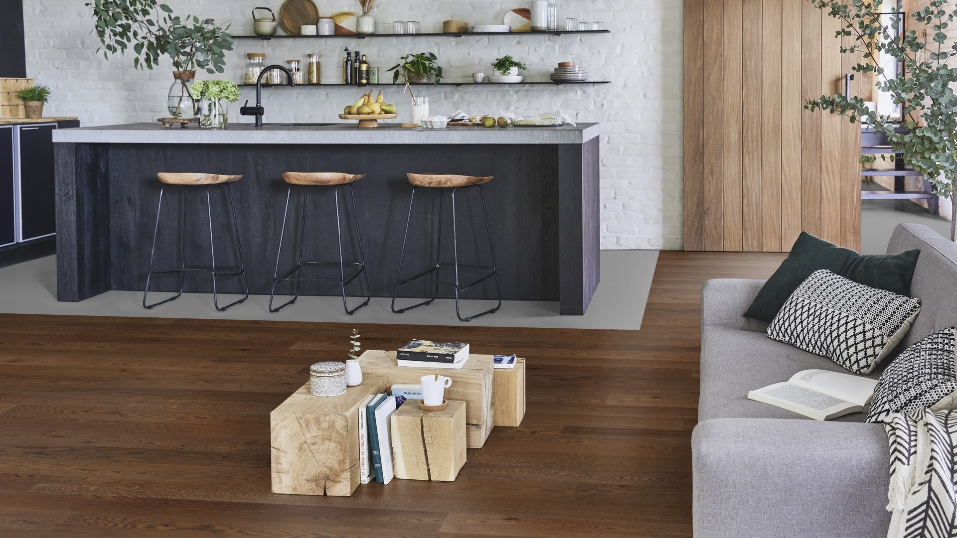 Паркетна дошка Tarkett – Oak Deep Brown (1 Strip), артикул 7876129, колекція Prestige