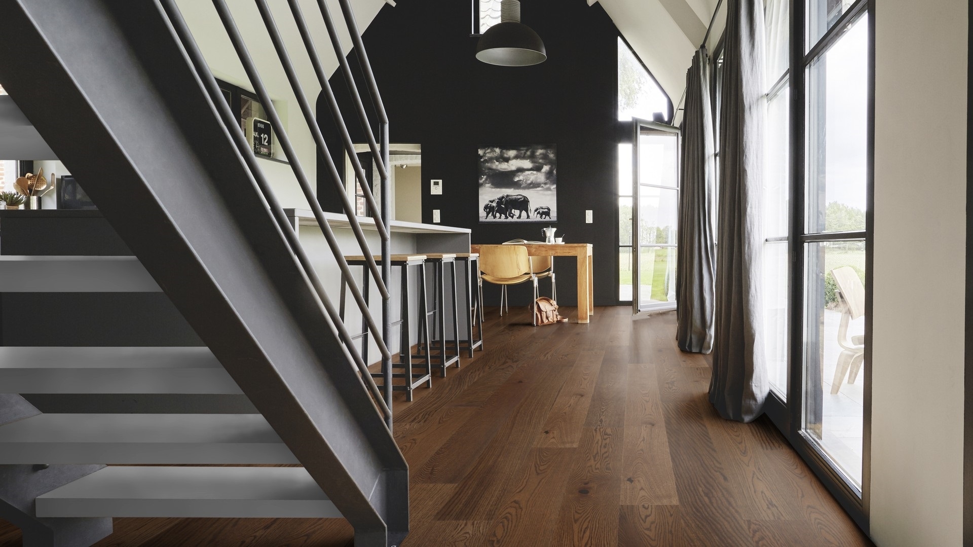 Паркетна дошка Tarkett – Oak Deep Brown (1 Strip), артикул 7876129, колекція Prestige
