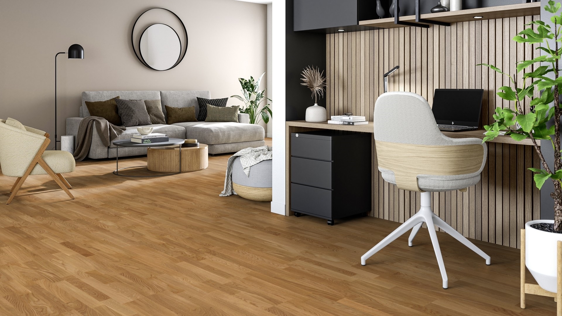 Паркетна дошка Tarkett – Oak Nature (3 Strip) артикул 8723924, колекція Pure