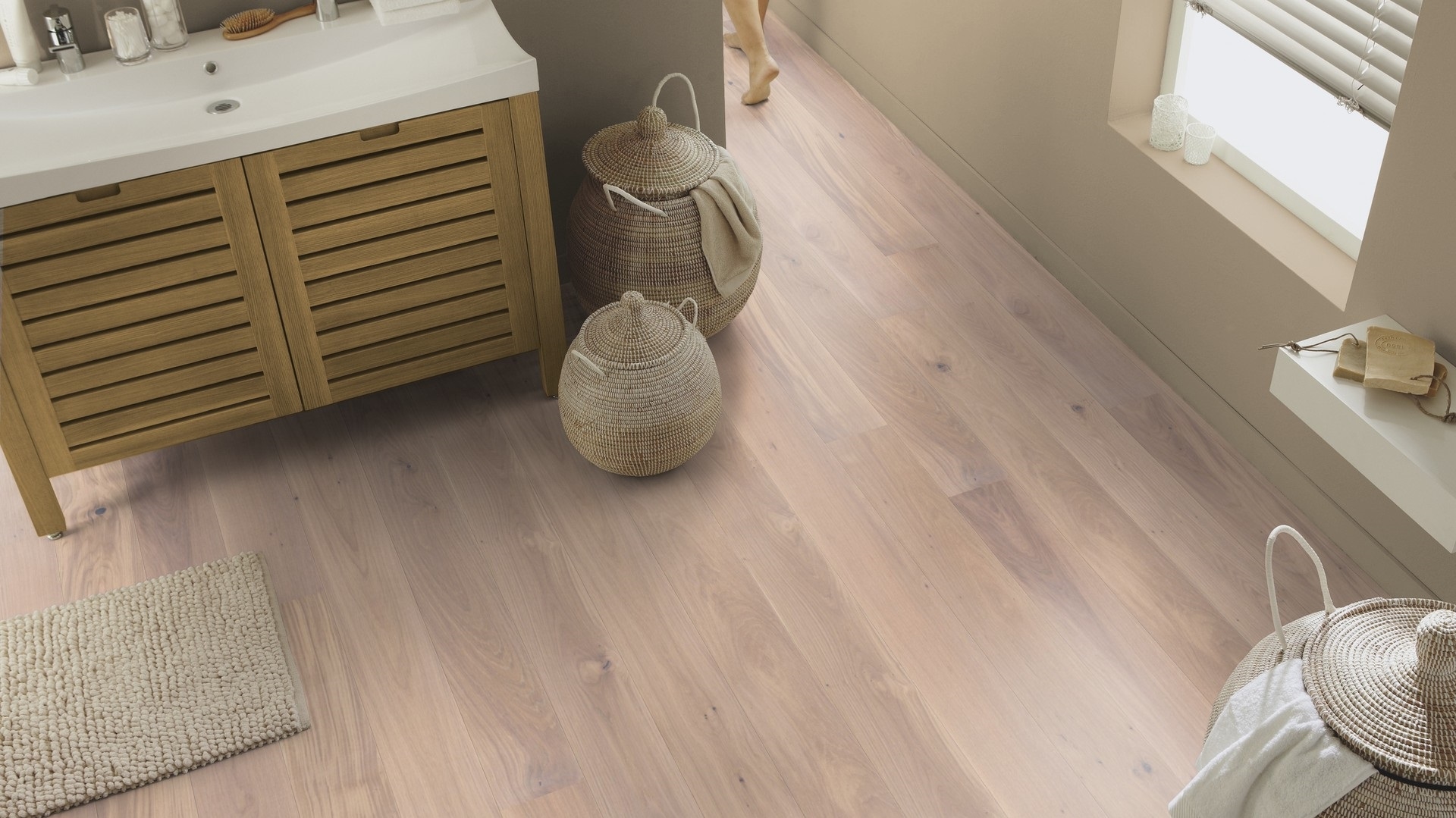 Паркетна дошка Tarkett – Oak Satin White (1 Strip) артикул 7876031, колекція Prestige
