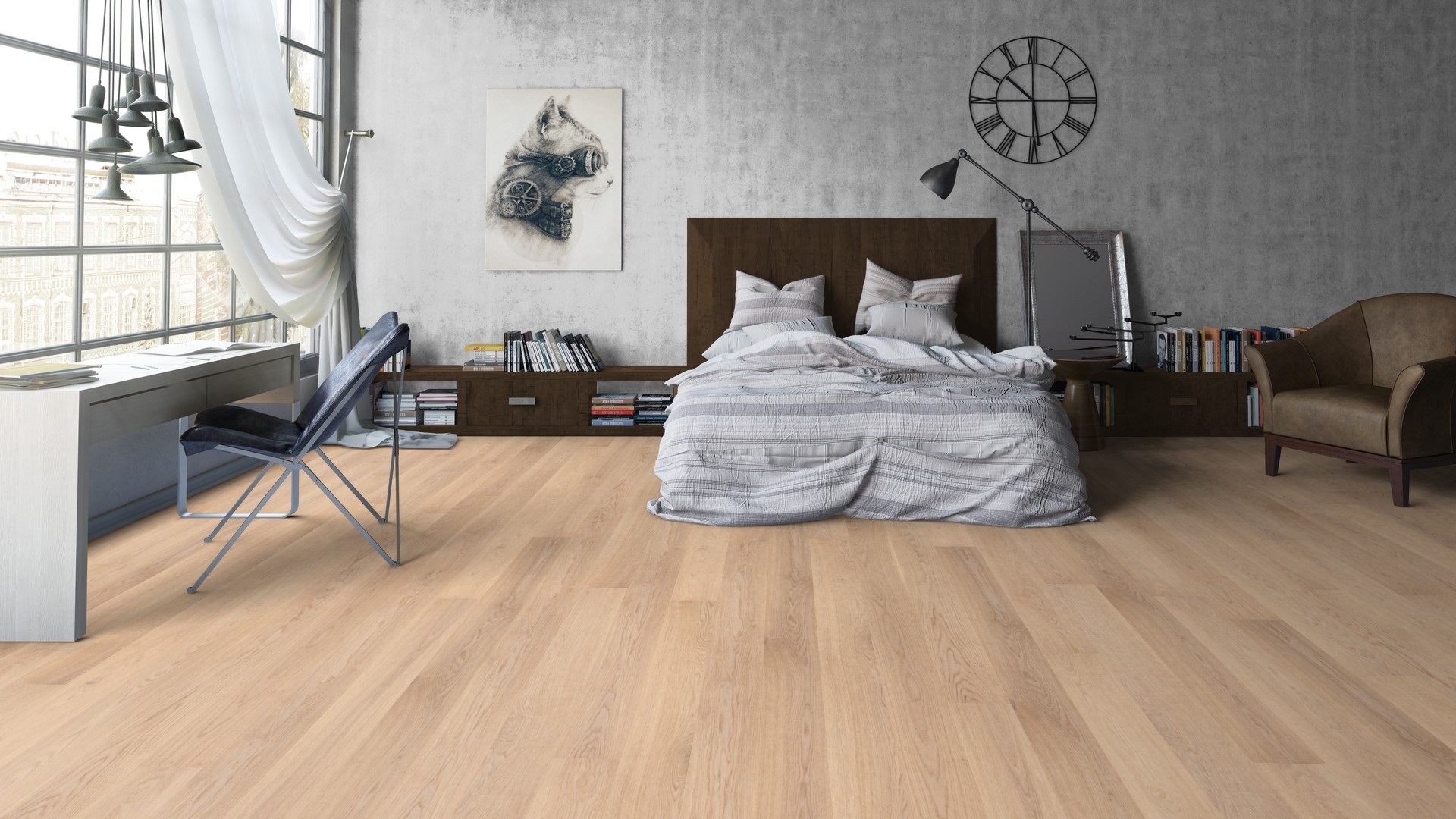 Паркетна дошка Tarkett – Oak Soft Skin (1 Strip) артикул 7876123, колекція Grace