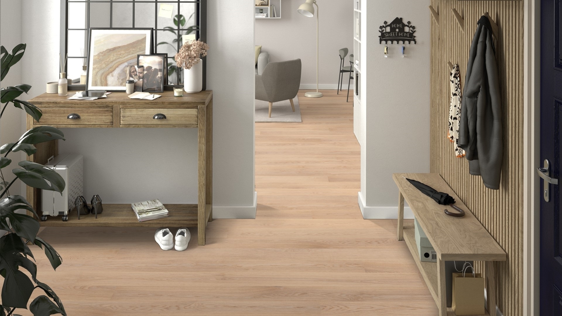Паркетна дошка Tarkett – Oak Soft Skin (1 Strip) артикул 7876123, колекція Grace