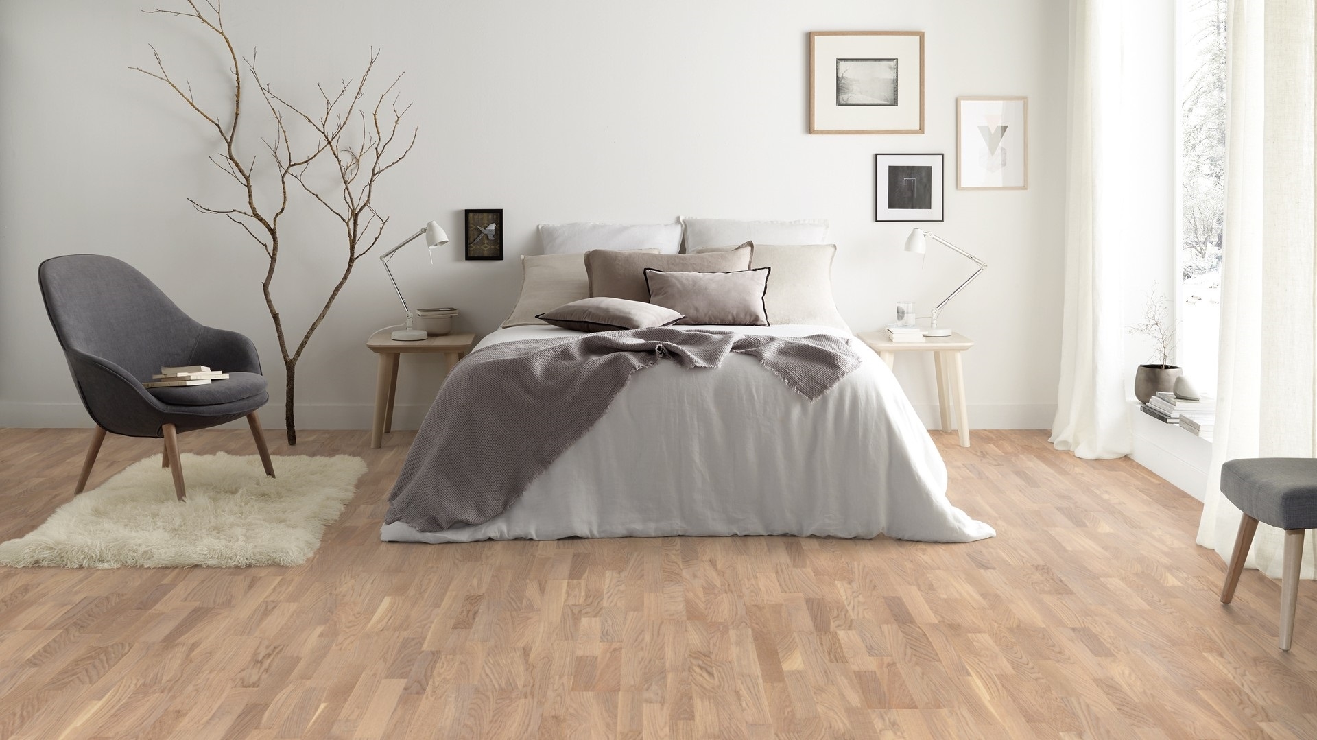Паркетна дошка Tarkett – Oak Soft Skin (3 Strip) артикул 7870074, колекція Grace