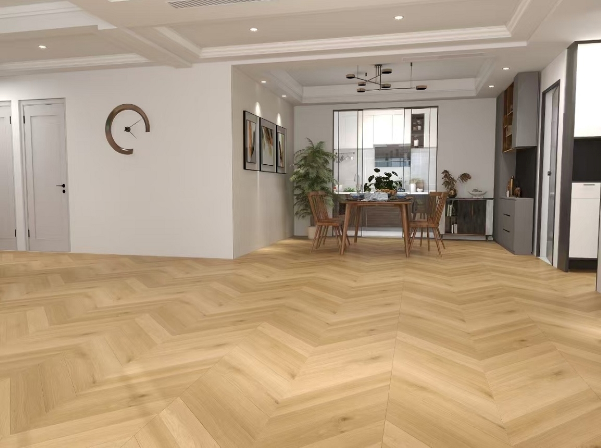 Вінілова підлога BazaLux – Oak Hirson артикул 88208-1, 33 клас, товщина 5 мм., колекція Fishbone.