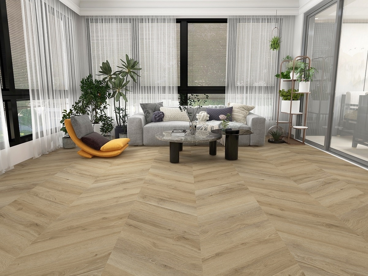 Вінілова підлога BazaLux – Oak Madama артикул 2135-08, 33 клас, товщина 5 мм., колекція Fishbone